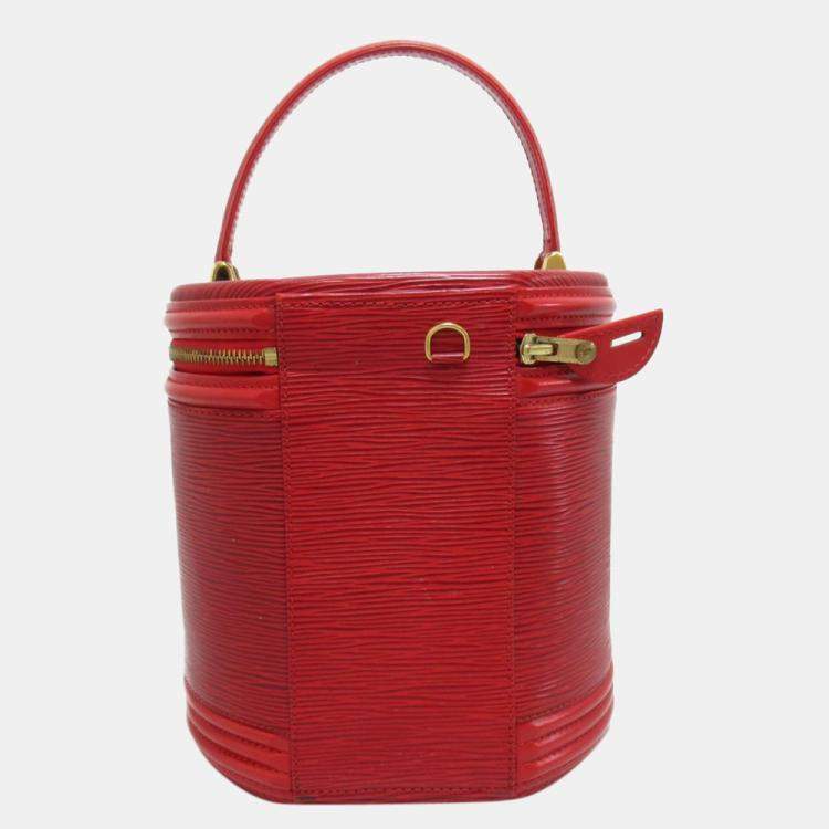 Pre Owned Louis Vuitton Red Epi Cannes Vanity Case