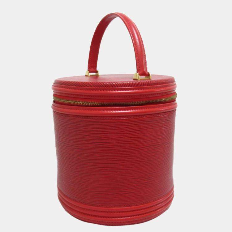 Pre Owned Louis Vuitton Red Epi Cannes Vanity Case