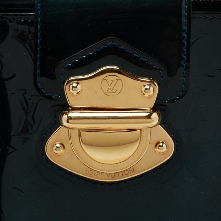 Pre Owned Louis Vuitton Blue Nuit Monogram Vernis Melrose Avenue Bag