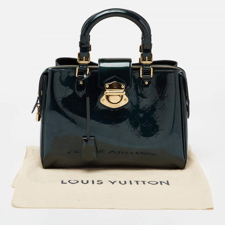 Pre Owned Louis Vuitton Blue Nuit Monogram Vernis Melrose Avenue Bag