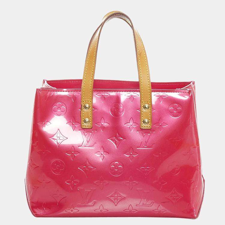 Pre Owned Louis Vuitton Brown/Pink Vernis Reade PM