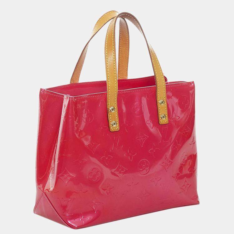 Pre Owned Louis Vuitton Brown/Pink Vernis Reade PM