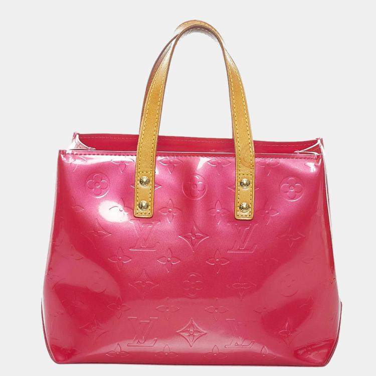 Pre Owned Louis Vuitton Brown/Pink Vernis Reade PM