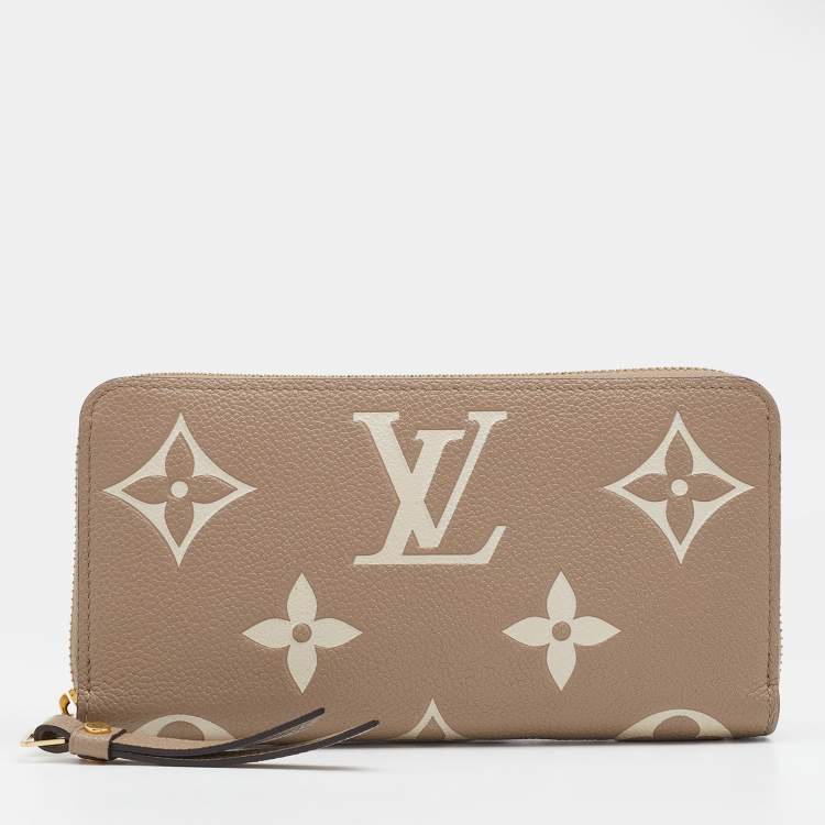 Louis Vuitton Zippy Wallet Bicolor Monogram Empreinte Giant Neutral 21495450