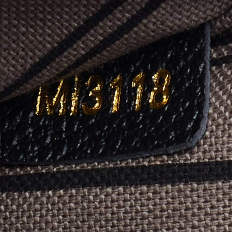 Pre Owned Louis Vuitton Black Empreinte Leather Braided Pochette Metis Bag