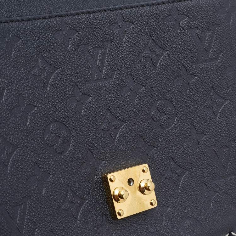 Pre Owned Louis Vuitton Black Empreinte Leather Braided Pochette Metis Bag