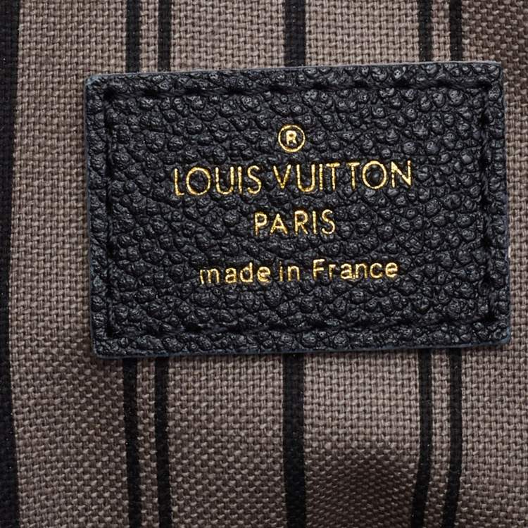 Pre Owned Louis Vuitton Black Empreinte Leather Braided Pochette Metis Bag