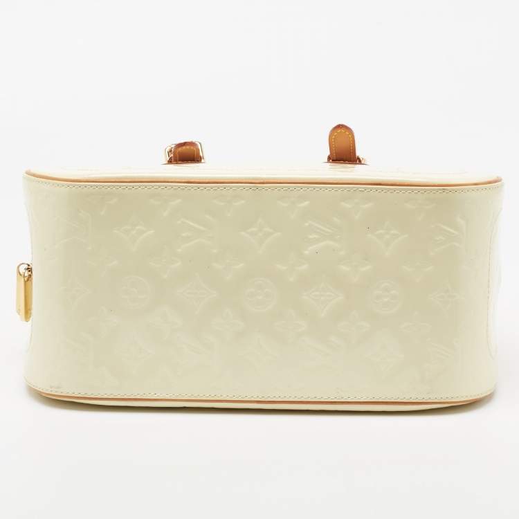 Pre Owned Louis Vuitton Cream Monogram Vernis Summit Drive Bag