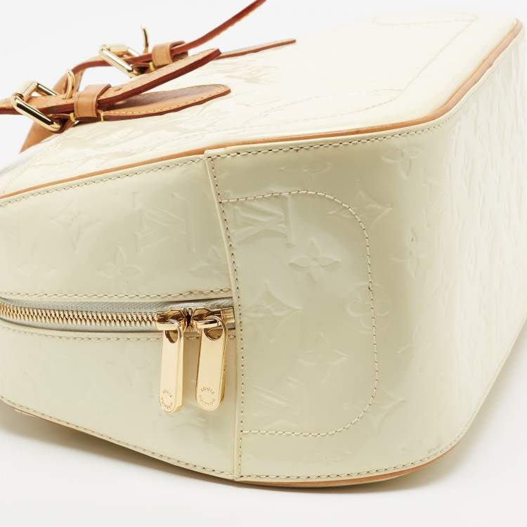 Pre Owned Louis Vuitton Cream Monogram Vernis Summit Drive Bag