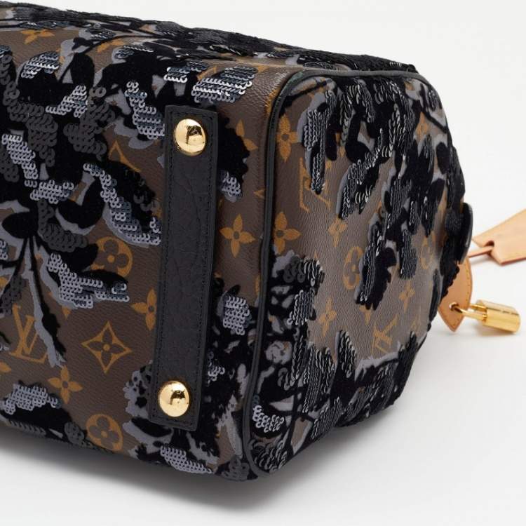 Pre Owned Louis Vuitton Monogram Canvas Limited Edition Fleur De Jais Speedy 30 Bag