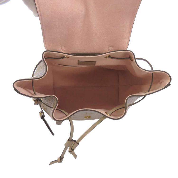Pre Owned Louis Vuitton Beige Monogram Empreinte Leather Montsouris PM Backpack 