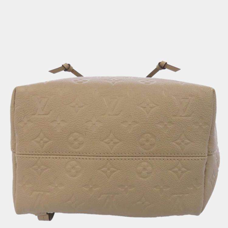 Pre Owned Louis Vuitton Beige Monogram Empreinte Leather Montsouris PM Backpack 