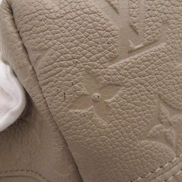 Pre Owned Louis Vuitton Beige Monogram Empreinte Leather Montsouris PM Backpack 