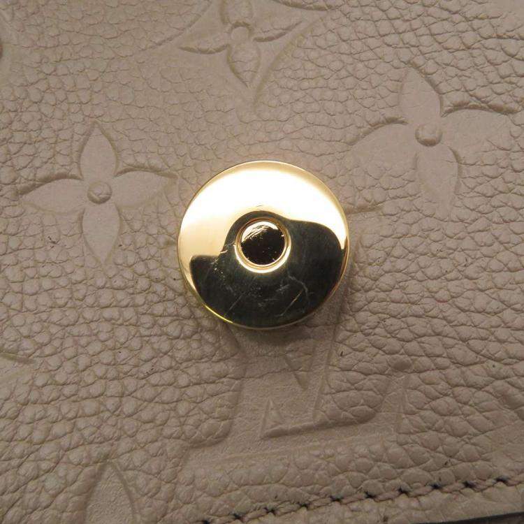 Pre Owned Louis Vuitton Beige Monogram Empreinte Leather Montsouris PM Backpack 