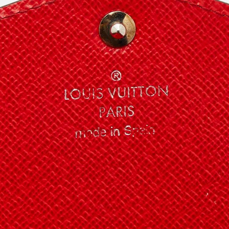 Pre Owned Louis Vuitton Coquelicot Epi Leather Sarah Wallet
