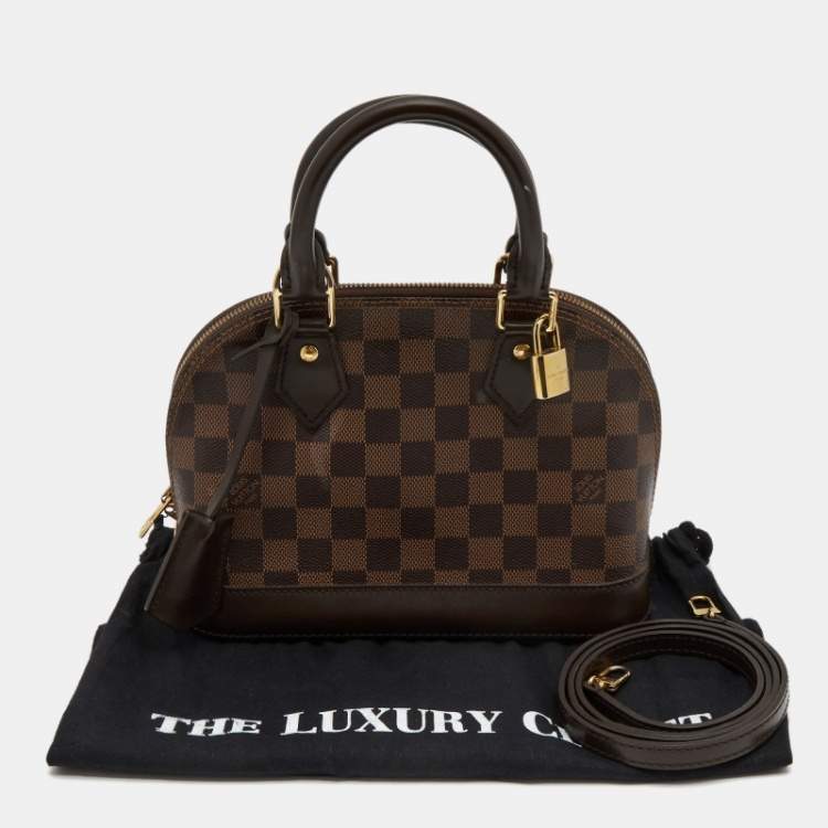 Pre Owned Louis Vuitton Damier Ebene Canvas Alma BB Bag