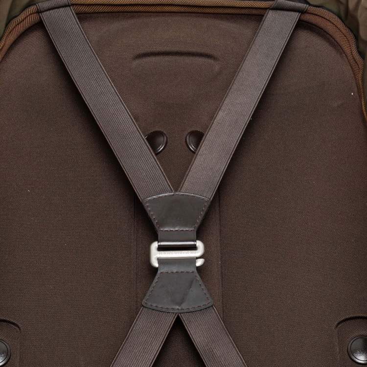 Pre Owned Louis Vuitton Black/Brown Damier Canvas And Leather Vintage Geant Conquerant 55 Roller Luggage