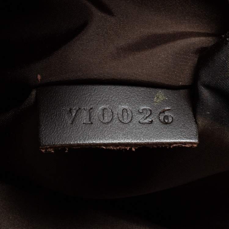 Pre Owned Louis Vuitton Black/Brown Damier Canvas And Leather Vintage Geant Conquerant 55 Roller Luggage
