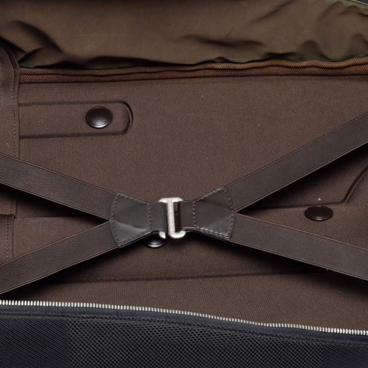 Pre Owned Louis Vuitton Black/Brown Damier Canvas And Leather Vintage Geant Conquerant 55 Roller Luggage