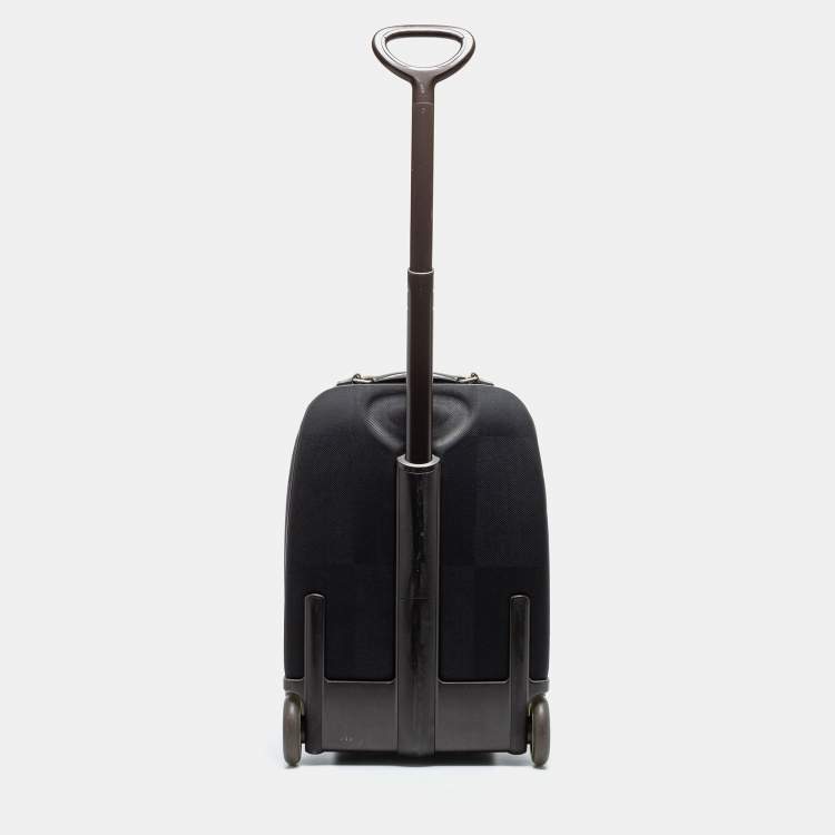 Pre Owned Louis Vuitton Black/Brown Damier Canvas And Leather Vintage Geant Conquerant 55 Roller Luggage