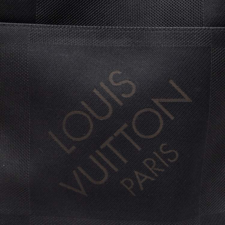 Pre Owned Louis Vuitton Black/Brown Damier Canvas And Leather Vintage Geant Conquerant 55 Roller Luggage