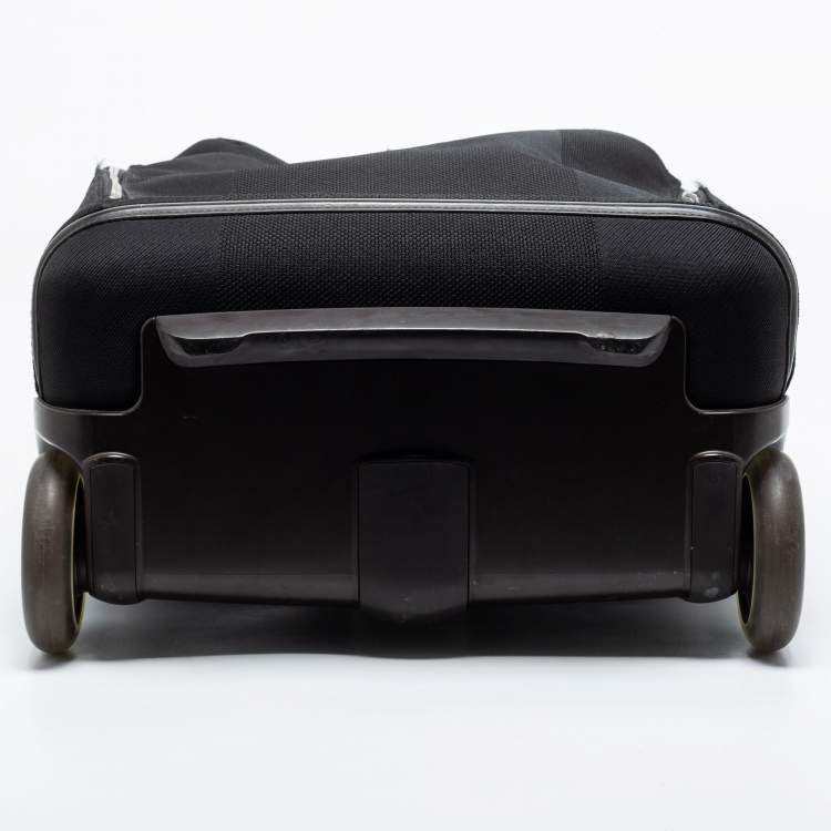 Pre Owned Louis Vuitton Black/Brown Damier Canvas And Leather Vintage Geant Conquerant 55 Roller Luggage