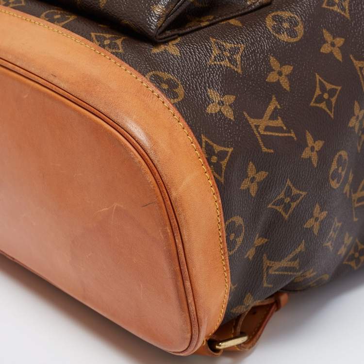 Pre Owned Louis Vuitton Brown Monogram Canvas And Leather Montsouris GM Bag