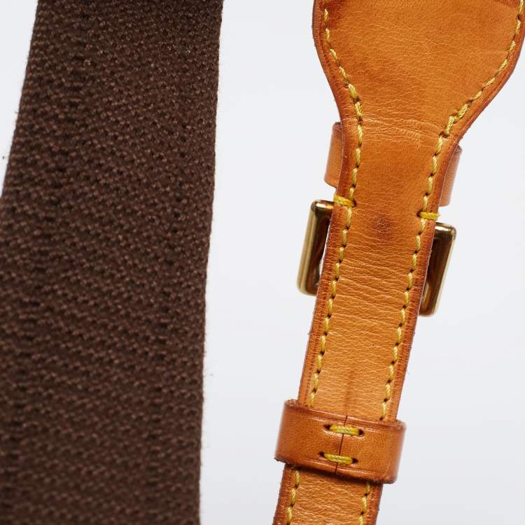 Pre Owned Louis Vuitton Brown Monogram Canvas And Leather Montsouris GM Bag