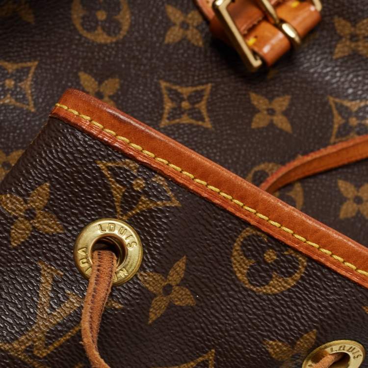Pre Owned Louis Vuitton Brown Monogram Canvas And Leather Montsouris GM Bag