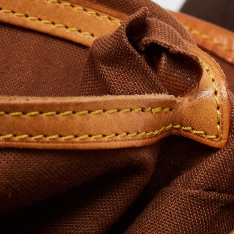Pre Owned Louis Vuitton Brown Monogram Canvas And Leather Montsouris GM Bag