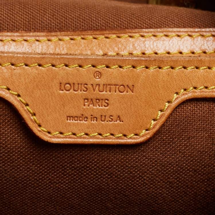 Pre Owned Louis Vuitton Brown Monogram Canvas And Leather Montsouris GM Bag
