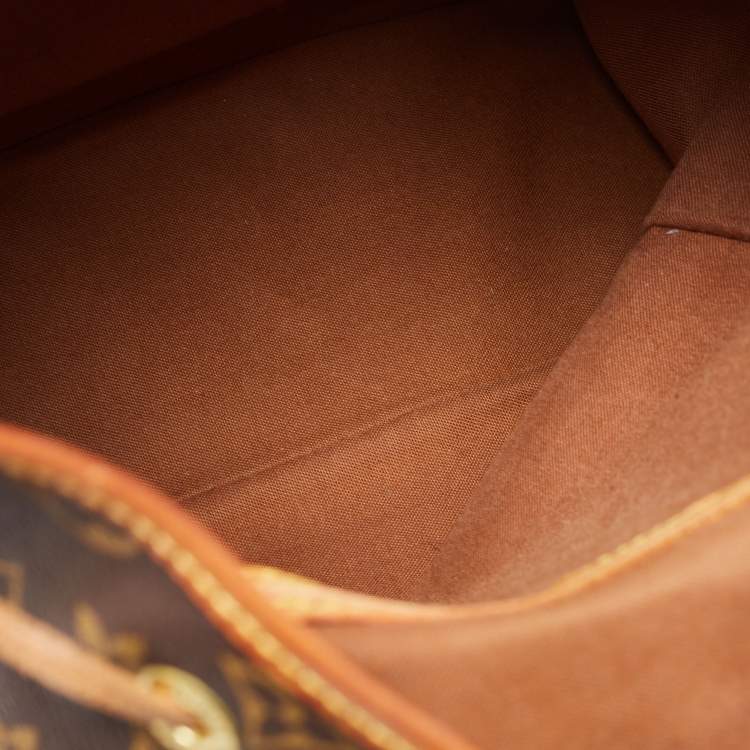 Pre Owned Louis Vuitton Brown Monogram Canvas And Leather Montsouris GM Bag
