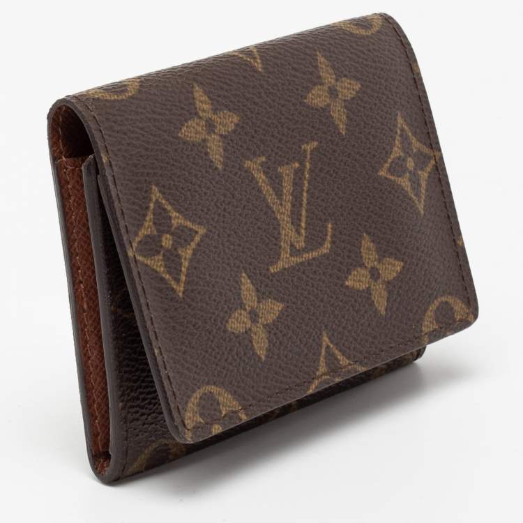 Pre Owned Louis Vuitton Monogram Canvas Enveloppe Carte de Visite Card Holder