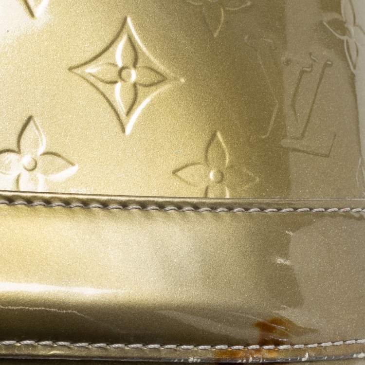 Pre Owned Louis Vuitton Vert Olive Monogram Vernis Leather Alma GM Bag