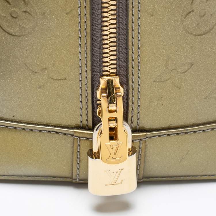 Pre Owned Louis Vuitton Vert Olive Monogram Vernis Leather Alma GM Bag