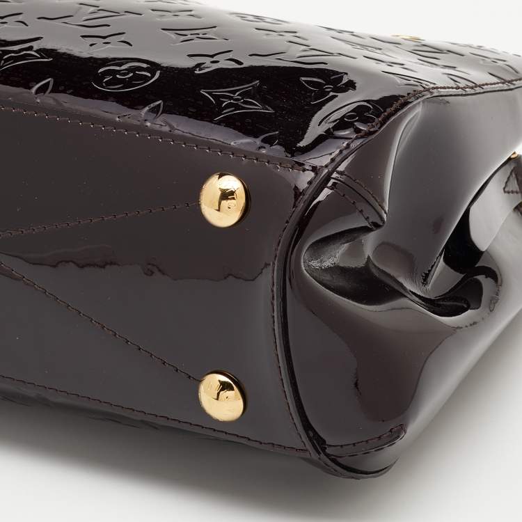 Pre Owned Louis Vuitton Amarante Monogram Vernis Montaigne BB Bag