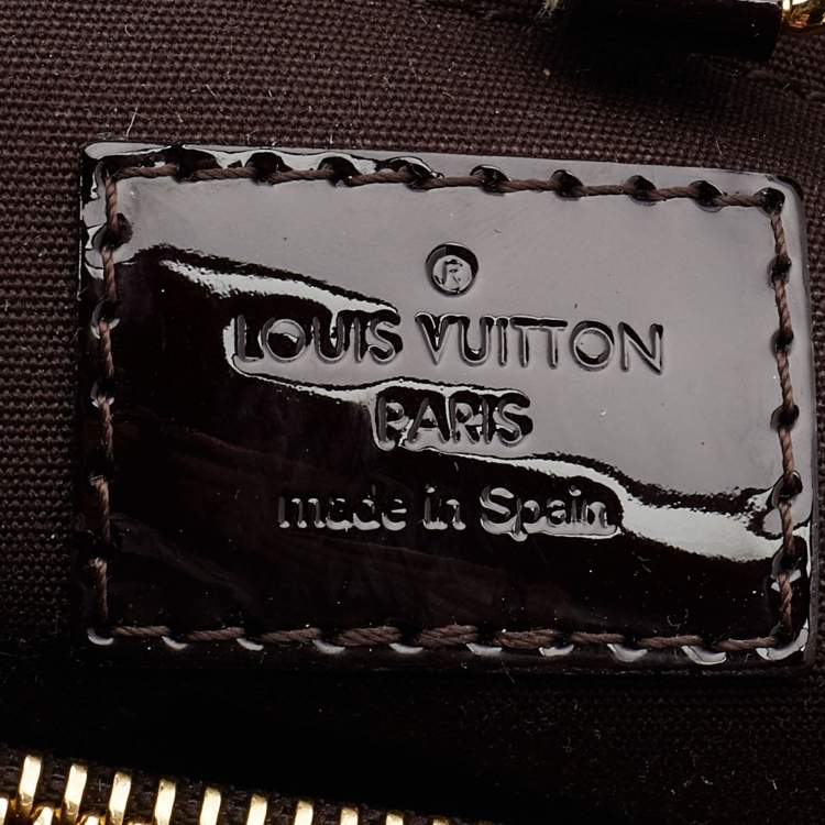 Pre Owned Louis Vuitton Amarante Monogram Vernis Montaigne BB Bag