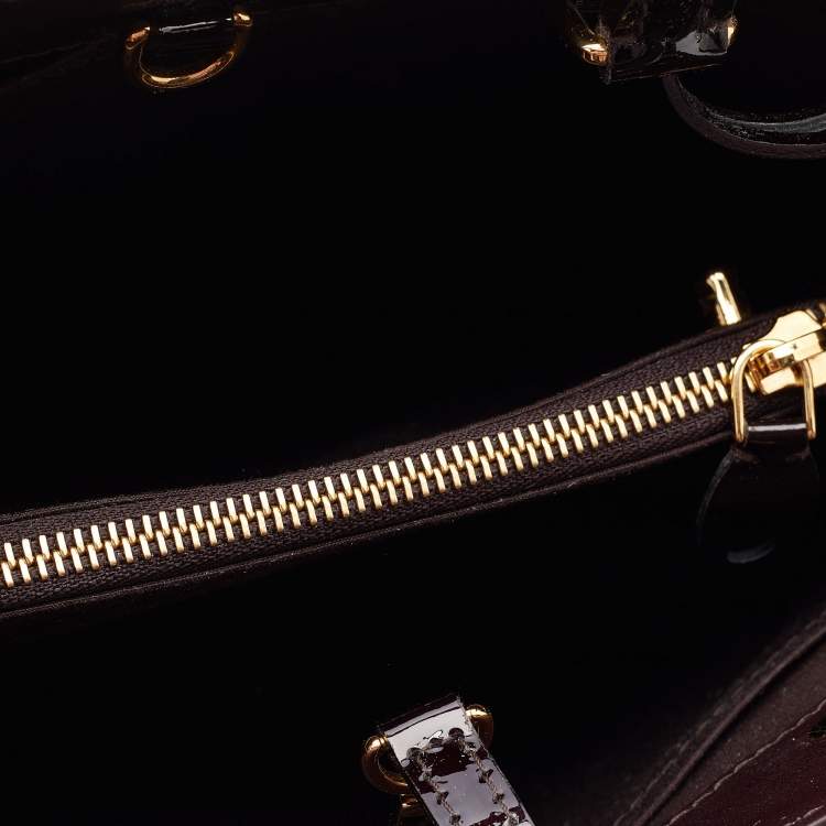 Pre Owned Louis Vuitton Amarante Monogram Vernis Montaigne BB Bag