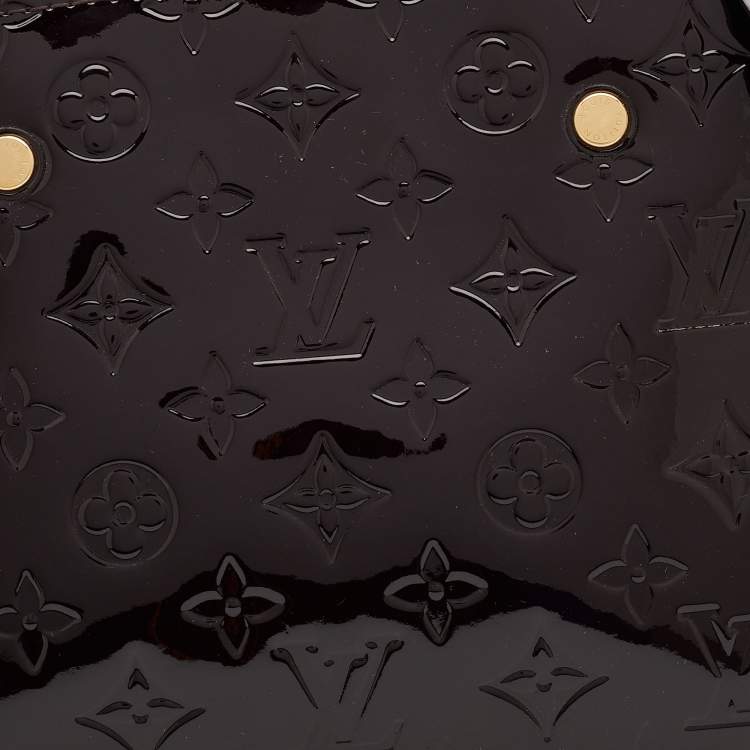 Pre Owned Louis Vuitton Amarante Monogram Vernis Montaigne BB Bag