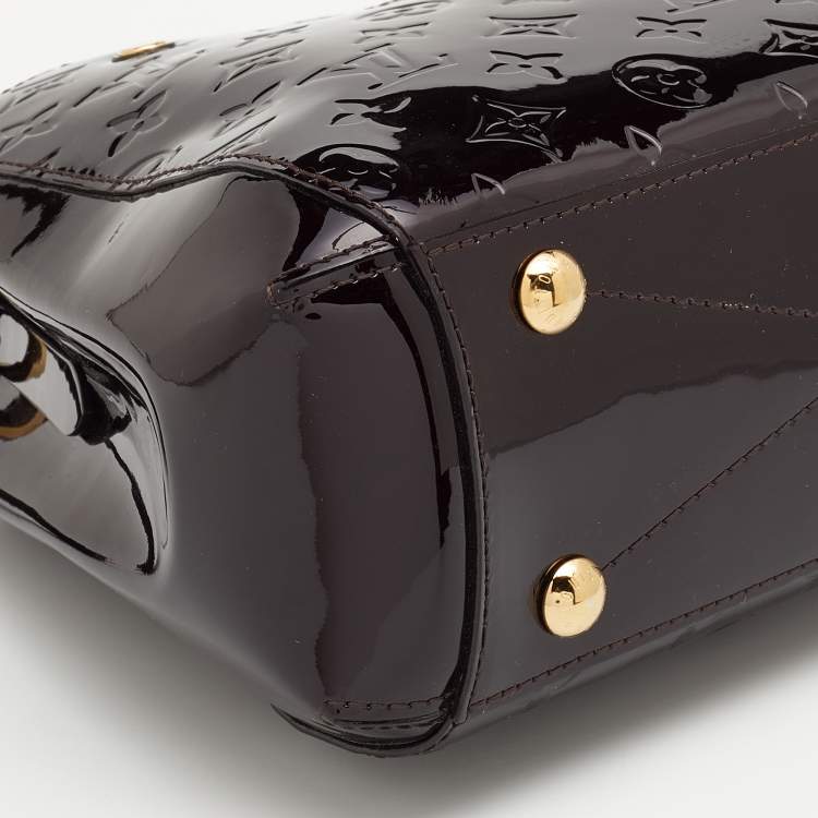 Pre Owned Louis Vuitton Amarante Monogram Vernis Montaigne BB Bag