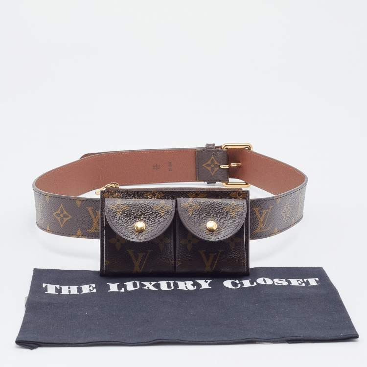 مملوكة مسبقًا Louis Vuitton Brown Monogram Canvas Pochette Duo Belt Bag
