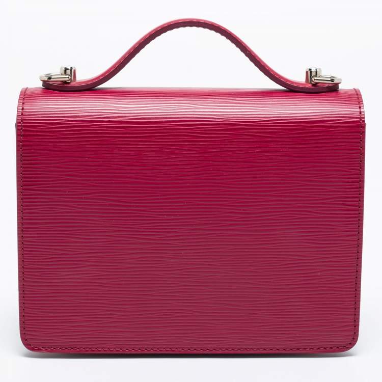 Pre Owned Louis Vuitton Fuchsia Epi Leather Monceau BB Bag