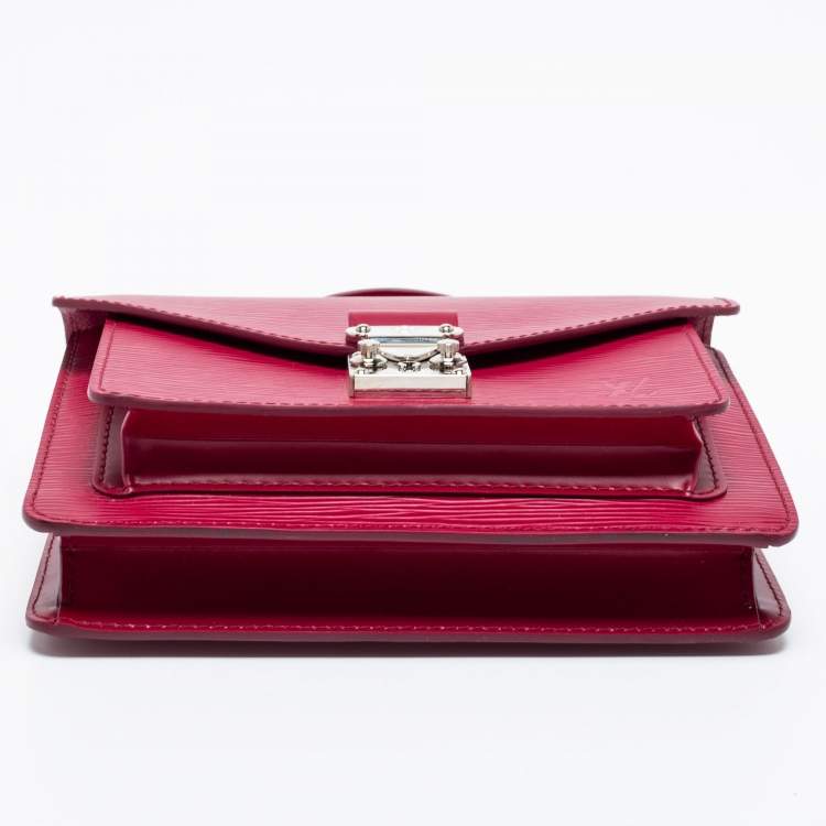 Pre Owned Louis Vuitton Fuchsia Epi Leather Monceau BB Bag
