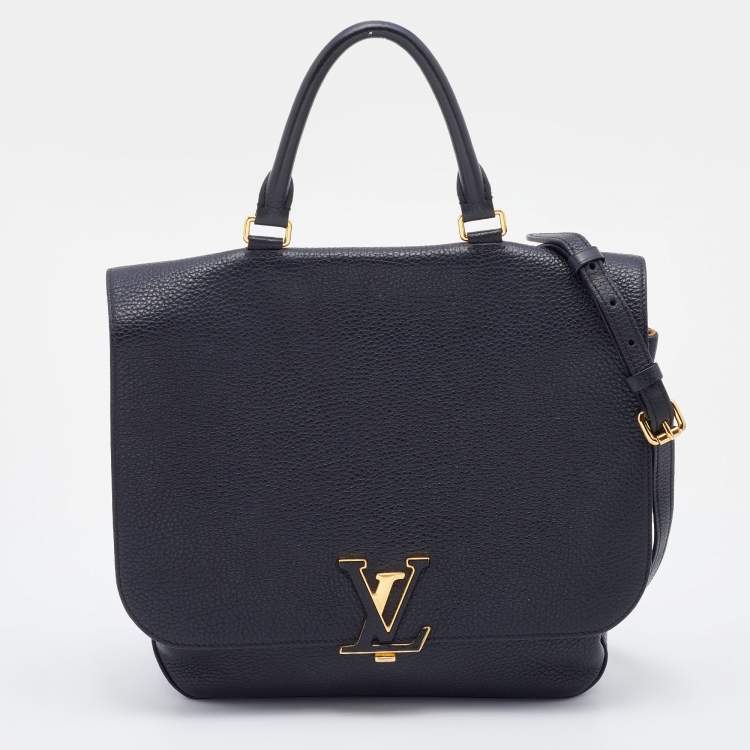 Pre Owned Louis Vuitton Black Taurillon Leather Volta Top Handle Bag