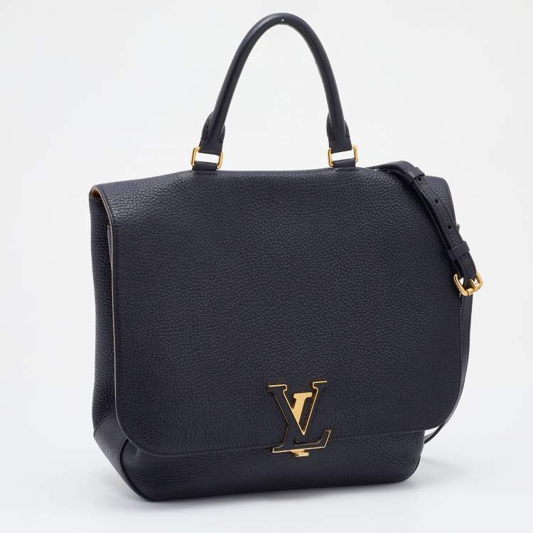 Pre Owned Louis Vuitton Black Taurillon Leather Volta Top Handle Bag