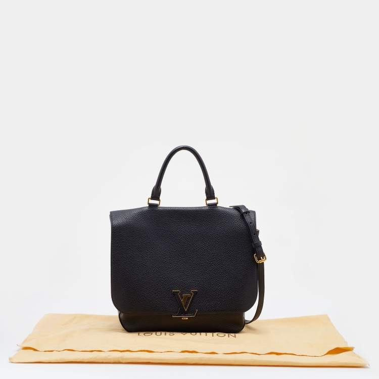 Pre Owned Louis Vuitton Black Taurillon Leather Volta Top Handle Bag