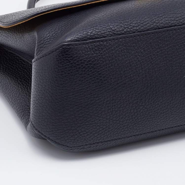 Pre Owned Louis Vuitton Black Taurillon Leather Volta Top Handle Bag