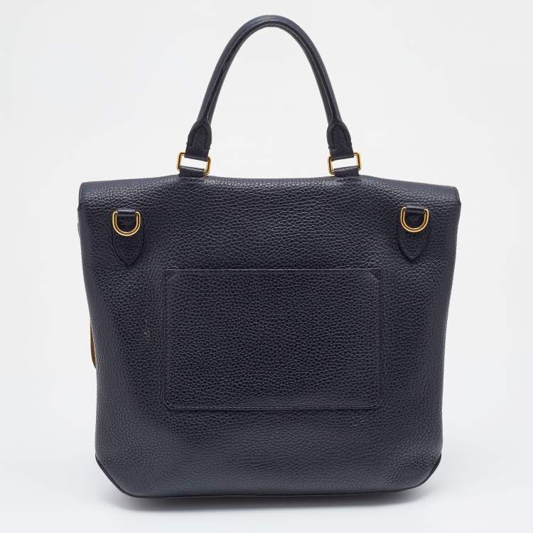 Pre Owned Louis Vuitton Black Taurillon Leather Volta Top Handle Bag