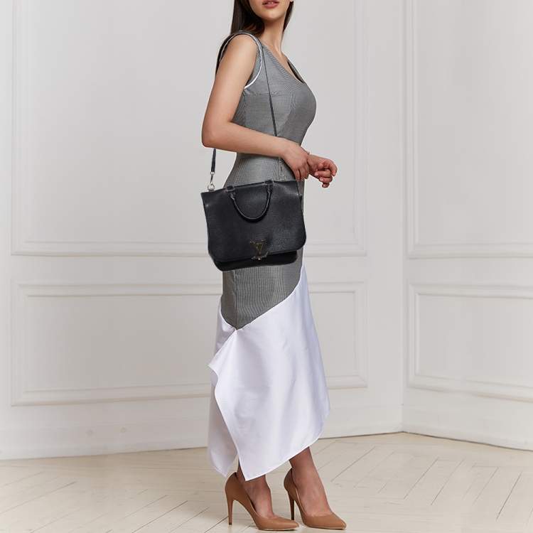 Louis Vuitton Black Taurillon Leather Volta Bag - Yoogi's Closet
