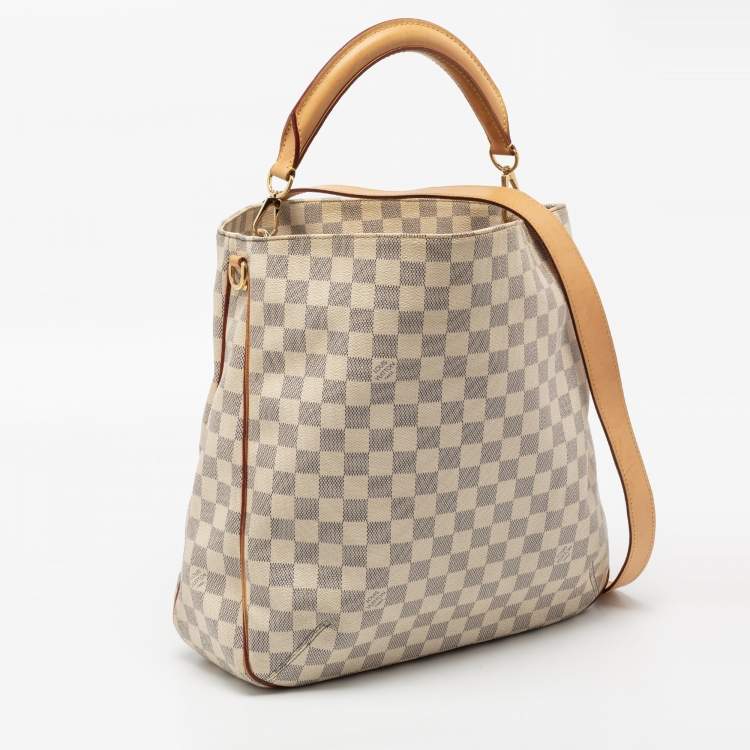 Pre Owned Louis Vuitton Damier Azur Canvas Soffi Bag
